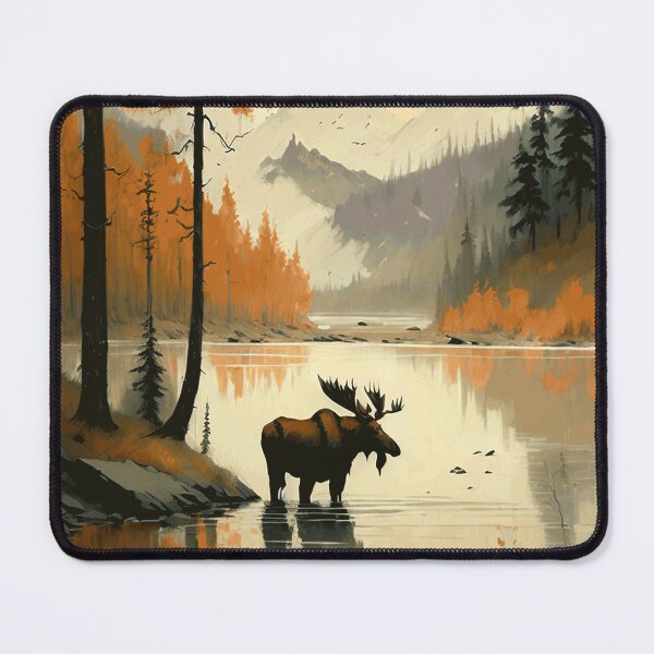 Item preview, Moose in calm water designed and sold by ArtfullMinds.
