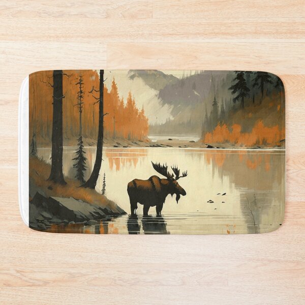 Item preview, Moose in calm water designed and sold by ArtfullMinds.