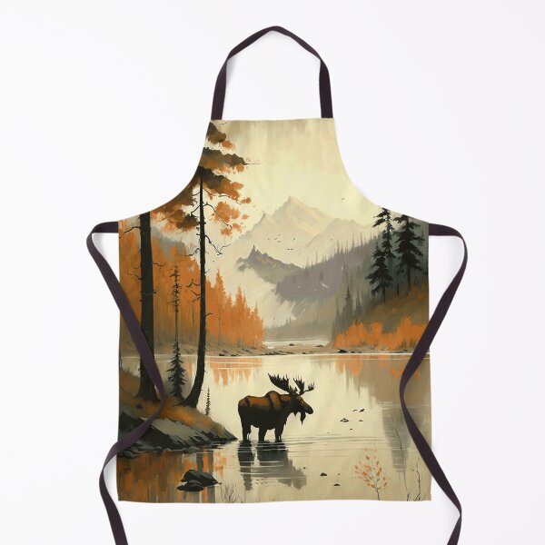 Item preview, Moose in calm water designed and sold by ArtfullMinds.