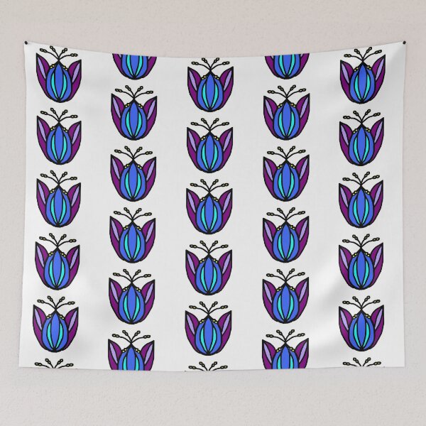 Item preview, Blue Purple Flower designed and sold by Happyhidayat.