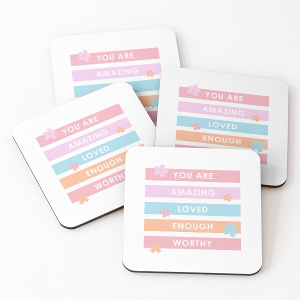 Item preview, Uplifting words quote you are amazing loved enough designed and sold by ApricotBlossom.