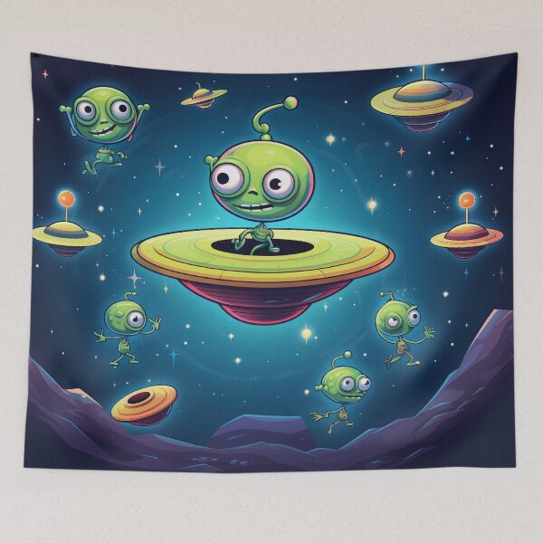 Item preview, Fun Loving Aliens Flying Through Space designed and sold by Tai Chan.