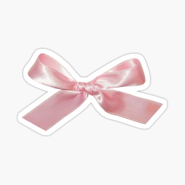 pink bow aesthetic Sticker for Sale by aubreesdesigns