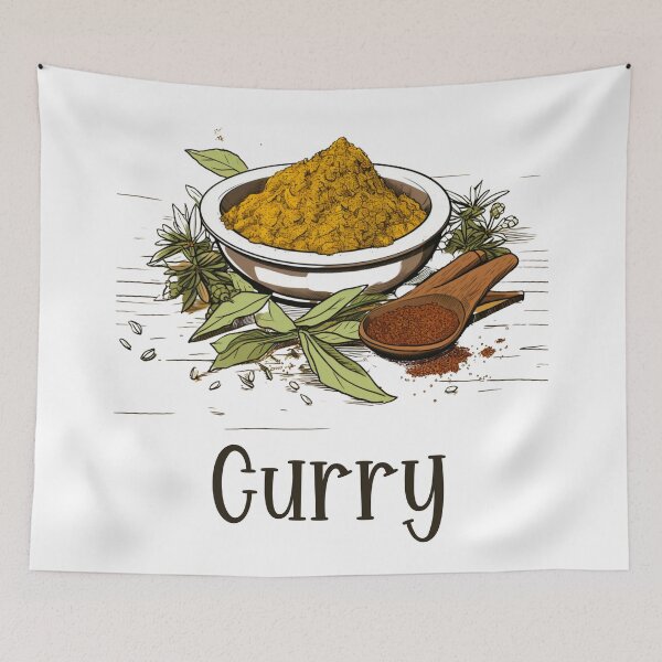 Item preview, Hand Drawn Illustration of Curry designed and sold by Sketch-Shack.
