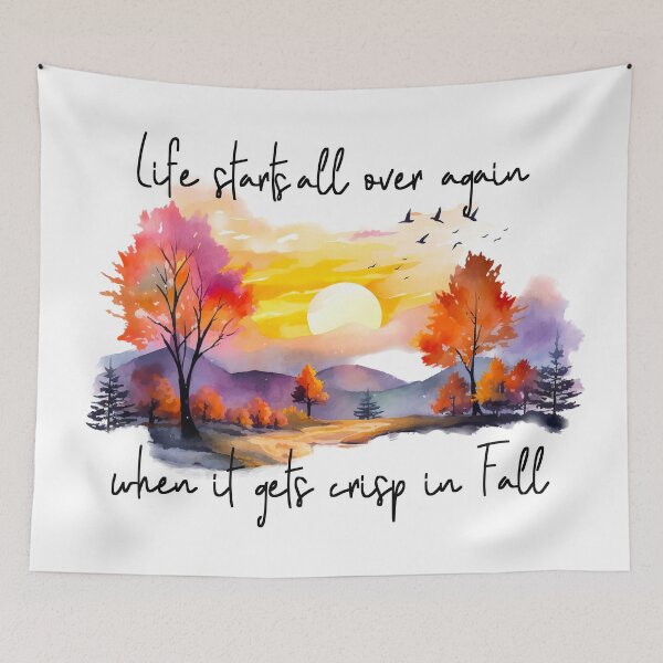 Item preview, Life starts all over when crisp in fall-autumn sunrise designed and sold by Inktown.