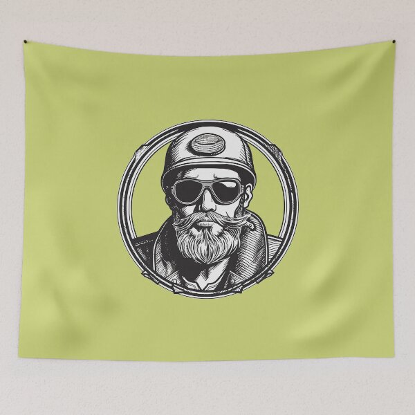 Item preview, Moustache Motorbike Man designed and sold by ErSaSolutions.