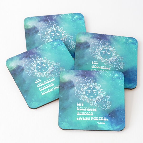 Item preview, Dorm Art - Cosmic Aesthetic Rumi Quote - Let Yourself Become Living Poetry designed and sold by Trish Dish.