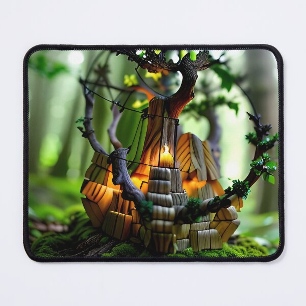 Artikelvorschau, A beautiful lush Fairycore Elf forest entworfen und verkauft von PixieDustAIArt.