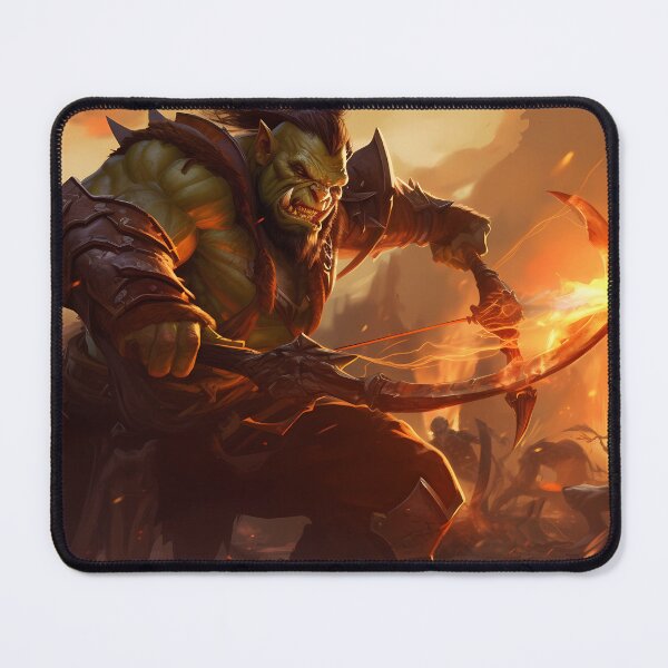 Item preview, Unleashing the Fury: An Orc's Roar Amidst the Chaos of Battle designed and sold by Pawtraits1.