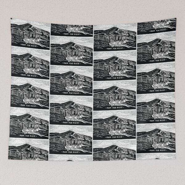 Item preview, Mam Tor Ridge Landscape Linocut designed and sold by louweasely.