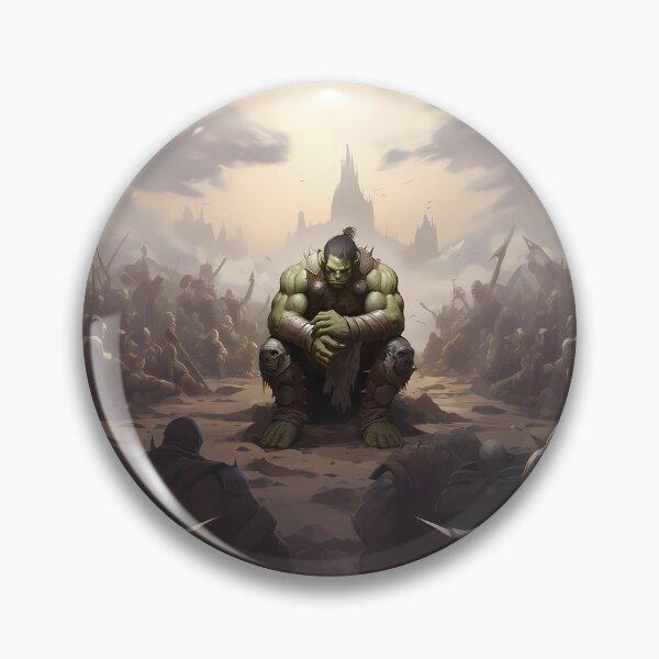 Item preview, Champion of the Horde: Mighty Orc Warrior in Azeroth designed and sold by Pawtraits1.
