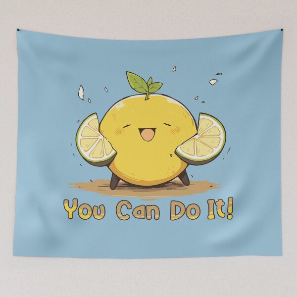 Item preview, Yuzu Cheering You Can Do It designed and sold by myanko.