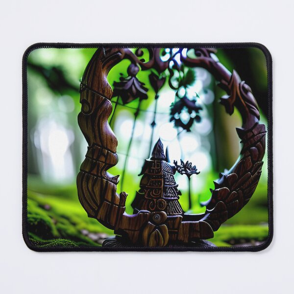 Item preview, A beautiful lush Fairycore Elf forest designed and sold by PixieDustAIArt.