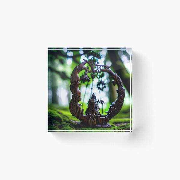 Artikelvorschau, A beautiful lush Fairycore Elf forest entworfen und verkauft von PixieDustAIArt.