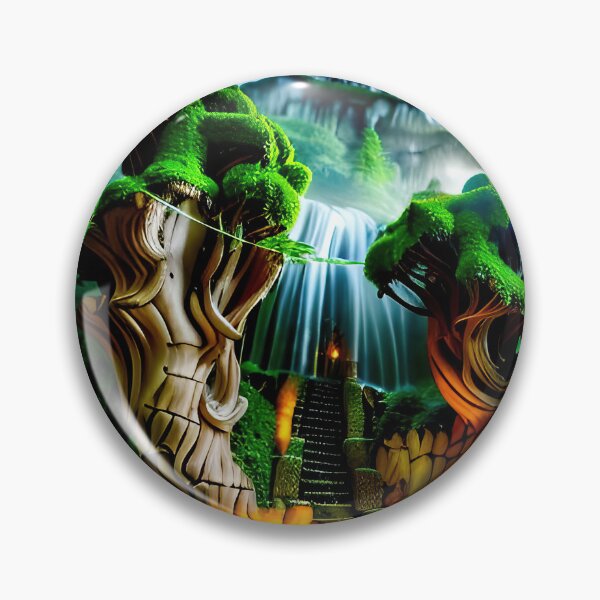 Artikelvorschau, A beautiful lush Fairycore Elf forest entworfen und verkauft von PixieDustAIArt.