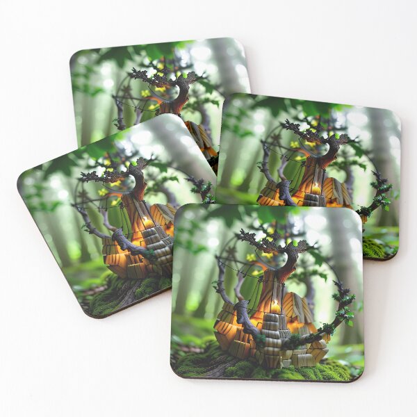 Item preview, A beautiful lush Fairycore Elf forest designed and sold by PixieDustAIArt.