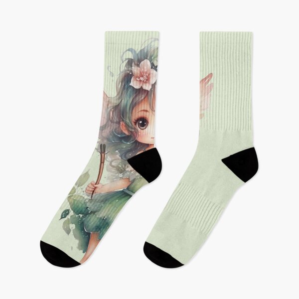 Item preview, Watercolor Green Garden Fairy  designed and sold by cetakulang.
