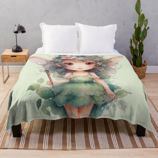 Item preview, Watercolor Green Garden Fairy designed and sold by cetakulang.
