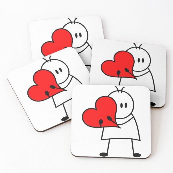 Item preview, Stickman Love Story Heart Sketch designed and sold by famkrudesigns.