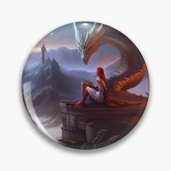 Item preview, Dragon with girl on mountain designed and sold by JackFreestone.