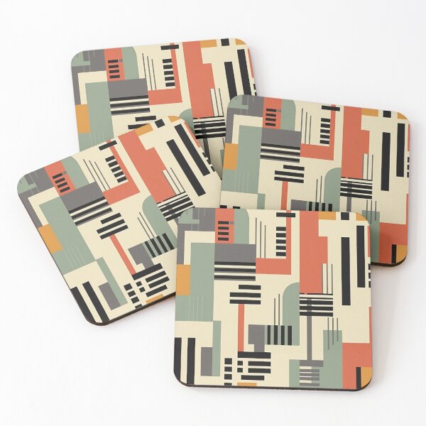 Item preview, 1950s Inspired Modernist Pattern Print designed and sold by QuestingCloset.