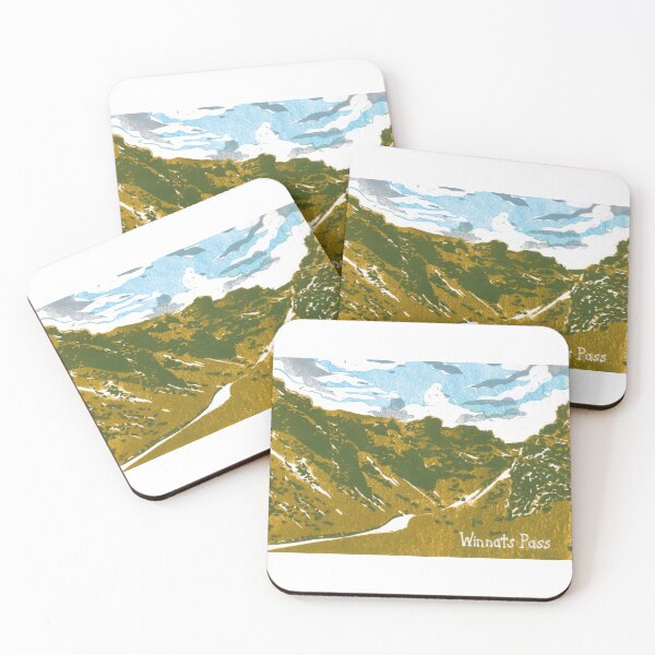 Item preview, Winnats Pass, Castleton, Derbyshire, England Landscape Linocut designed and sold by louweasely.