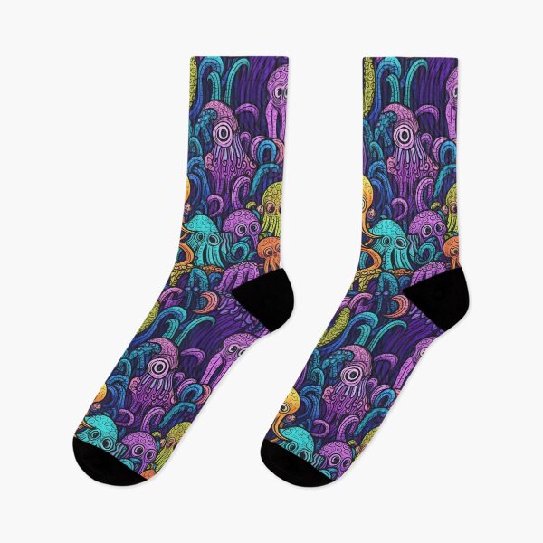 Item preview, Cute Alien Monster Tentacles Seamless Pattern designed and sold by aweartome.