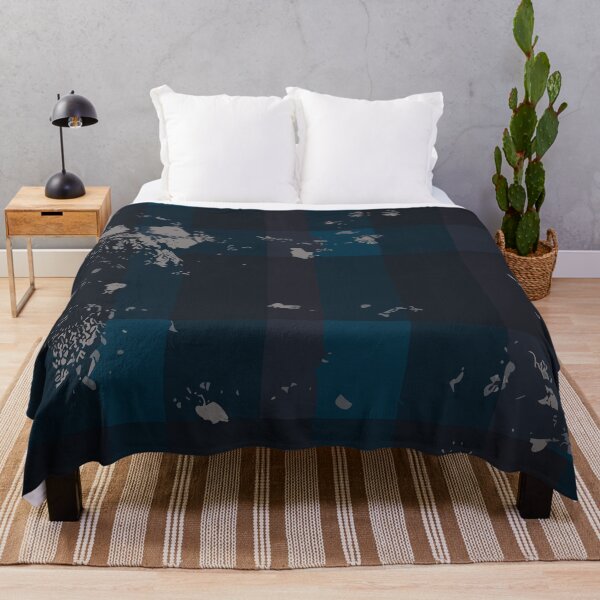 Item preview, Grunge Checked Tartan-like Pattern in Blue, Black and Brown designed and sold by SamJanner.