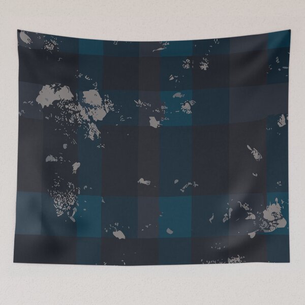 Item preview, Grunge Checked Tartan-like Pattern in Blue, Black and Brown designed and sold by SamJanner.