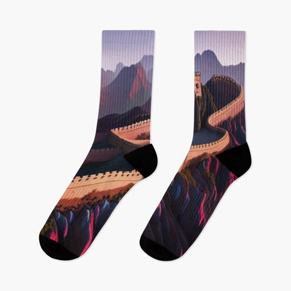 Item preview, Great Wall of China sunset pink designed and sold by JackFreestone.