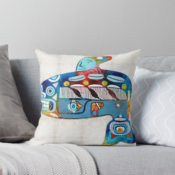 Item preview, Colorful Orca Killer Whale Beach Art designed and sold by Sharon Cummings Art.