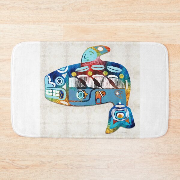 Item preview, Colorful Orca Killer Whale Beach Art designed and sold by Sharon Cummings Art.