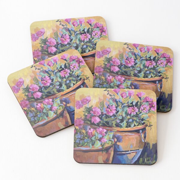 Item preview, Painting of Flowers in Southwest Crockery designed and sold by Anne Marie Propst.