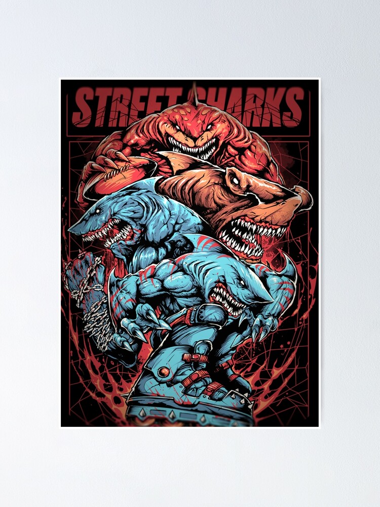 Street Sharks Tee Tie-dye Street Sharks Cartoon Street 