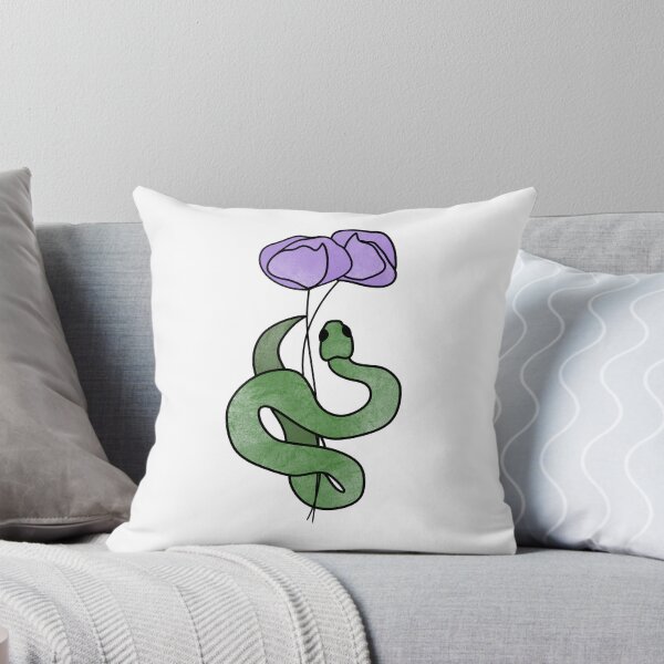 Item preview, watercolor snake with flowers designed and sold by unknown-error.