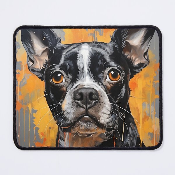 Item preview, Cute Boston Terrier Acrylic Painting designed and sold by aimber.