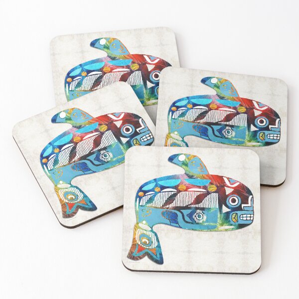 Item preview, Copy of Colorful Orca Killer Whale Beach Art 2 designed and sold by Sharon Cummings Art.