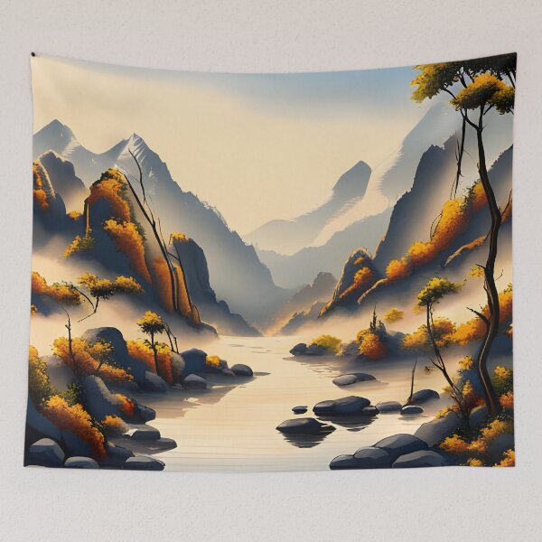 Item preview, Chinese mountain and river painting designed and sold by JackFreestone.