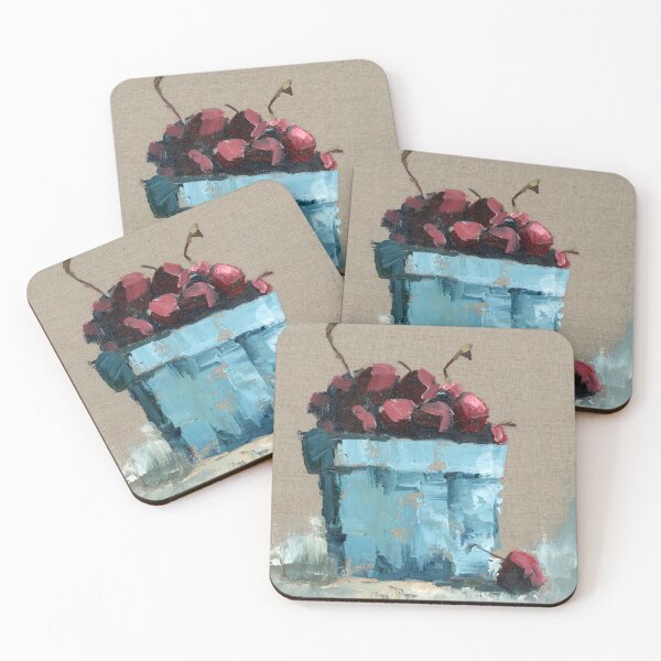 Item preview, Basket of Cherries Still Life Abstract Painting designed and sold by Anne Marie Propst.