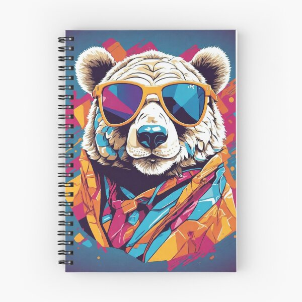 Aperçu de l'œuvre Ours cool portant des lunettes de soleil créée et vendue par DeepSeeAI.