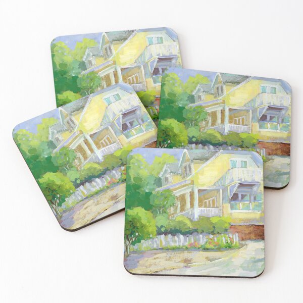 Item preview, Abstract Impressionism Beach House Landscape Painting designed and sold by Anne Marie Propst.