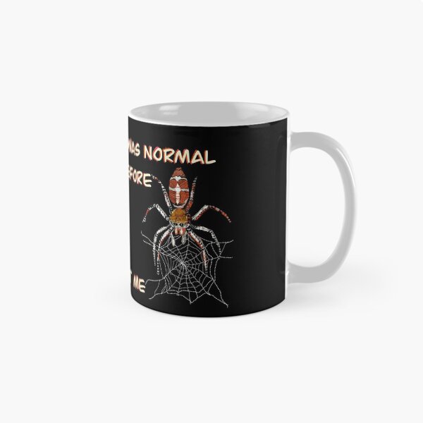 Item preview, I was normal before a spider bit me _Halloween Spider_Cobweb Creepy patterned animal designed and sold by Shadesandcolor.