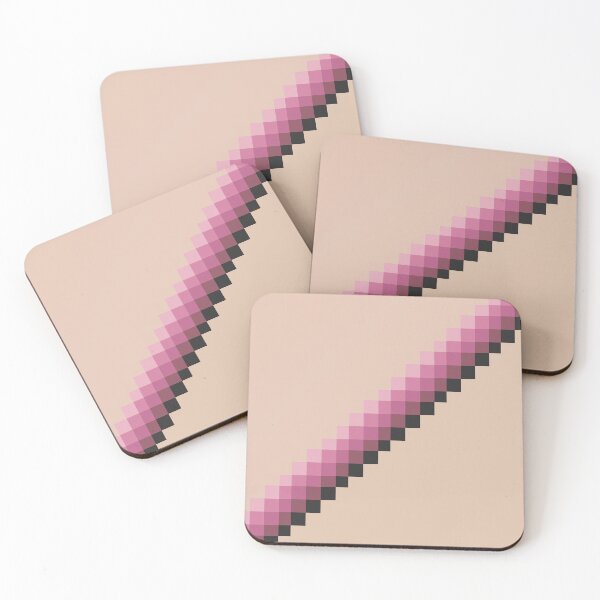 Item preview, Sugar Rush  // Vintage Pink Brown Retro Squares Geometric Pattern 1980s 8bit Pixel Art designed and sold by mixedpixels.