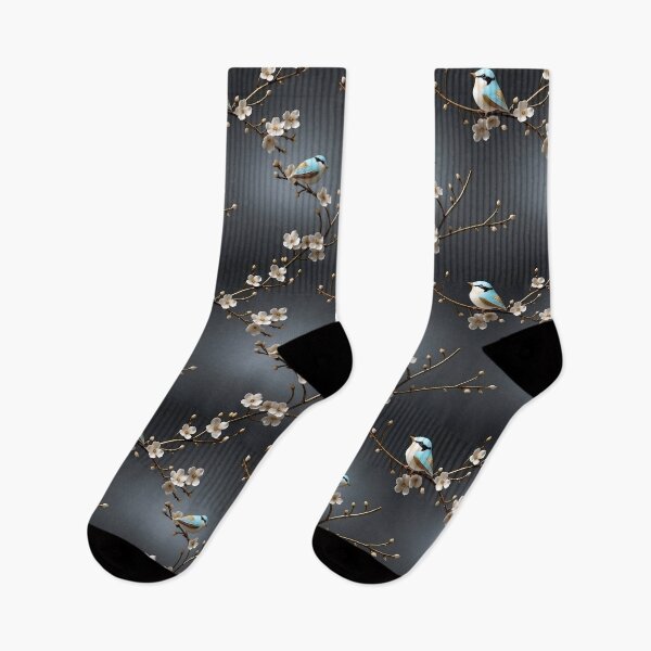 Item preview, Ethereal Harmony - 3D Seamless Pattern with Birds on Blossom Branch designed and sold by vadimcarazan.