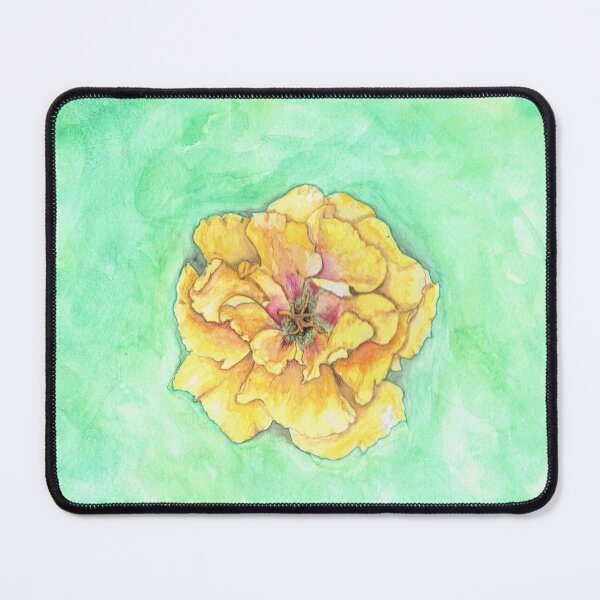 Item preview, Yellow Watercolor Flower, Moss Rose Purslane designed and sold by Abeille33.