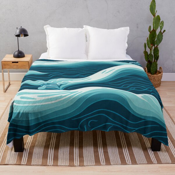 Item preview, Calming Ocean Waves Pattern Design Print designed and sold by randomtdesigns.