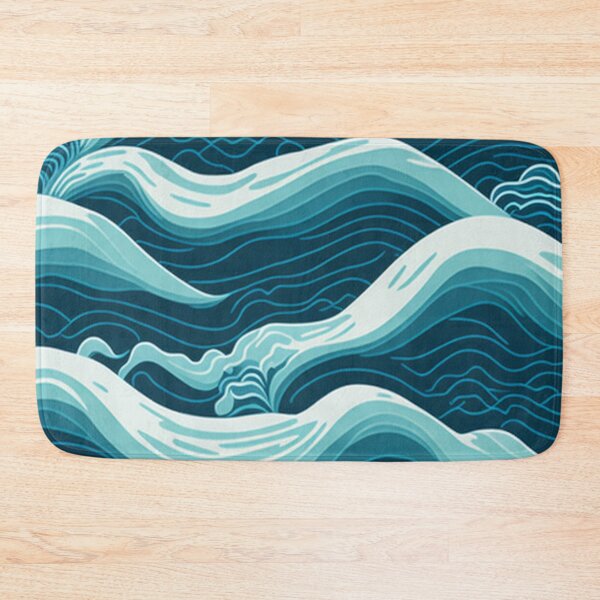 Item preview, Calming Ocean Waves Pattern Design Print designed and sold by randomtdesigns.