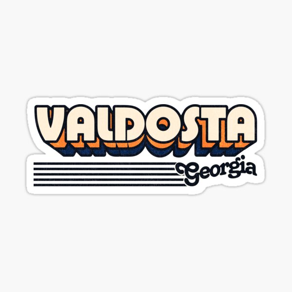 "Valdosta, Retro Stripes" Sticker for Sale by retroready