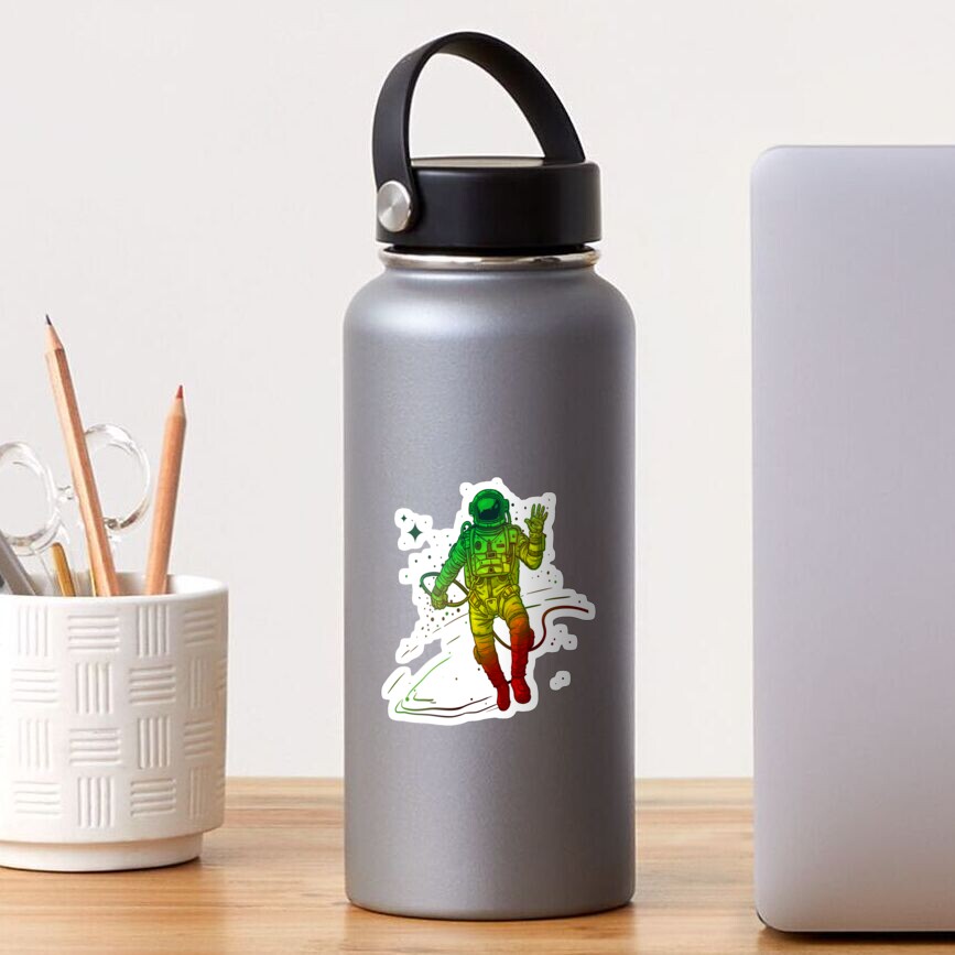 Rasta Dreads Reggae Jamaica Ethiopian Flag Roots Space Man Sticker