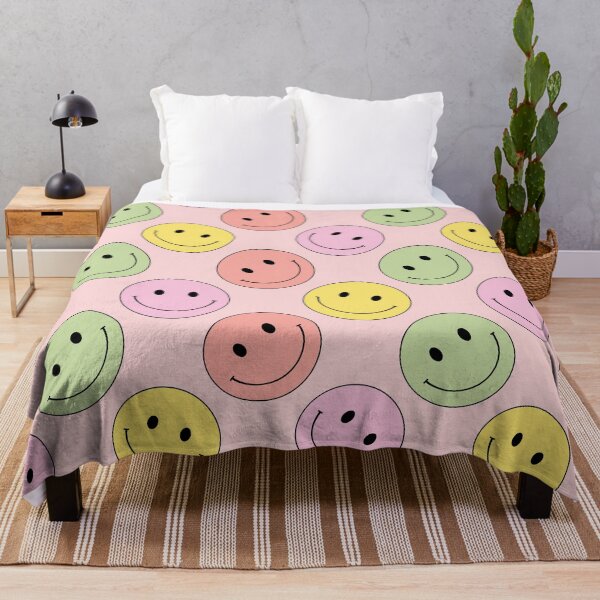 Item preview, Groovy Retro Smiley Face Pattern Pink designed and sold by ArtMeetsPizza.